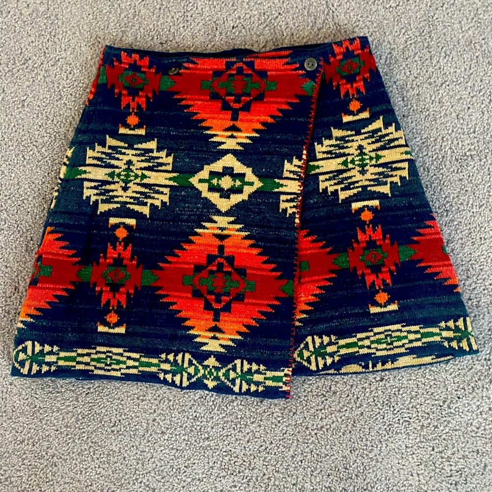 Polo Ralph Lauren southern Aztec wrap skirt fits like a medium